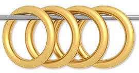 Jump rings on wire